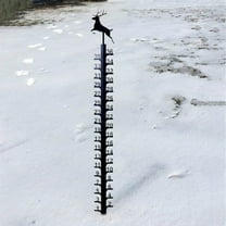 Aooww 36 inch Snow Gauge Outdoor Upgrade, Snowfall Measuring Gauge, Handmade Metal Ruler,Snow Depth Measure Rod for Yard, Lawn, Garden and Christmas Decoration Gift, C