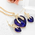 thumbnail image 2 of Necklaces & Pendants 2017 Fashion Jewelry Sets for Women Crystal Heart Necklace Earringswedding (Blue ), 2 of 3