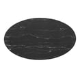 thumbnail image 3 of 54 inch Dining Table, Round, Black White, Artificial Marble, Metal Steel, Modern Contemporary Mid-Century, Kitchen Room Cafe Bistro Restaurant Hospitality, 3 of 6