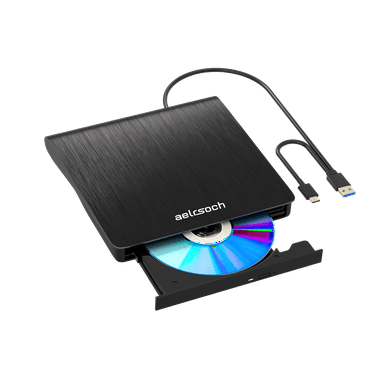 Slim 3D Blu-ray CD/DVD Drive, USB 3.0 & Type-C, for PC, Laptop, Desktop ...