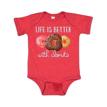 

Inktastic Life is Better with Donuts Gift Baby Boy or Baby Girl Bodysuit
