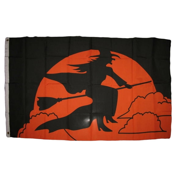 3x5 Halloween Witch Broom Flag 3'x5' house banner grommets 100D fabric
