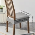 thumbnail image 2 of Xiao Hua Funda de Asiento de Silla de Comedor de Cuero Beige -4 Piezas, Banda Elástica Impermeable, Bolsillo Deslizante, Adecuada para Protección de Cocina y Comedor sin Reposabrazos, 2 of 6