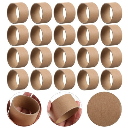 FOLOYORI Paper Craft Tubes Brown 20Set For School Use