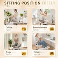 thumbnail image 5 of Homall Ergonomic Cross Legged Chair,360°Swivel Wheels, Height Adjustable Ergonomic Kneeling Desk Chairs for ADHD,Meditation ,Yoga and Home Office with Strong Lumbar Support,Teddy Fabric,Off White, 5 of 9