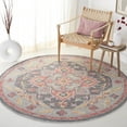 thumbnail image 2 of SAFAVIEH Metro David Medallion Area Rug, Grey/Rust, 6' x 6' Round, 2 of 8