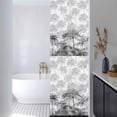 thumbnail image 3 of Summer Tropical Leaves Window Privacy Film, Gray Palm Trees Botanical Static Cling UV Sun Blocking Heat Control Window Tint Day and Night, Non-Adhesive One Way Windows Privacy Cover 17.7''x78.7'', 3 of 7