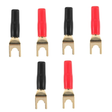 

FRCOLOR 6pcs Speaker U-shaped Plug Audio Plug Adapter Banana Plug for Signal Transmission