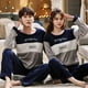 thumbnail image 3 of Pijamas de franela bordada para hombres y mujeres, ropa de dormir para parejas, terciopelo Coral, cálido, dibujos animados, hogar, otoño, invierno, nuevo, 3 of 4
