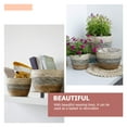 thumbnail image 2 of 2Pcs Planter Woven Baskets for Plants 15.7x15.7x4.7in Inverted Cone Gray Multi Color Natural Design, 2 of 9