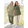 thumbnail image 2 of Woman Within Plus Size Convertible 2-in-1 Cargo Pant & Capri Elastic Waist, 2 of 6