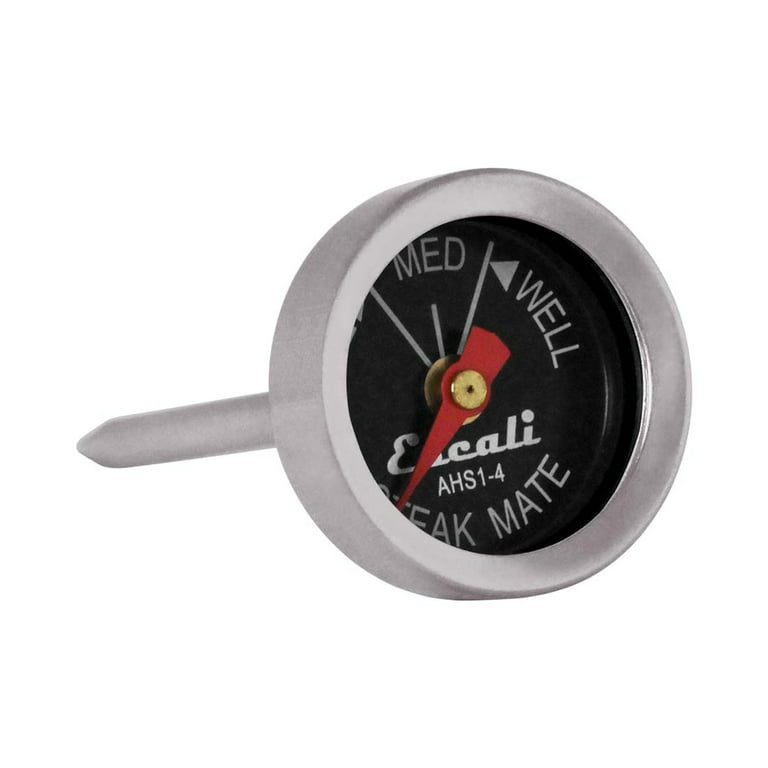 Escali AH1 Stainless Steel Oven Safe Meat Thermometer, Extra Large  2.5-inches Dial, Temperature Labeled for Beef, Poultry, Pork, and Veal  Silver NSF