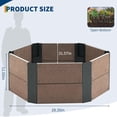 thumbnail image 7 of EuKer Vegetable Planter, 28.35" Hexagon Above Ground Garden Box with Open Base for Indoor & Outdoor Use, Brown, 7 of 7