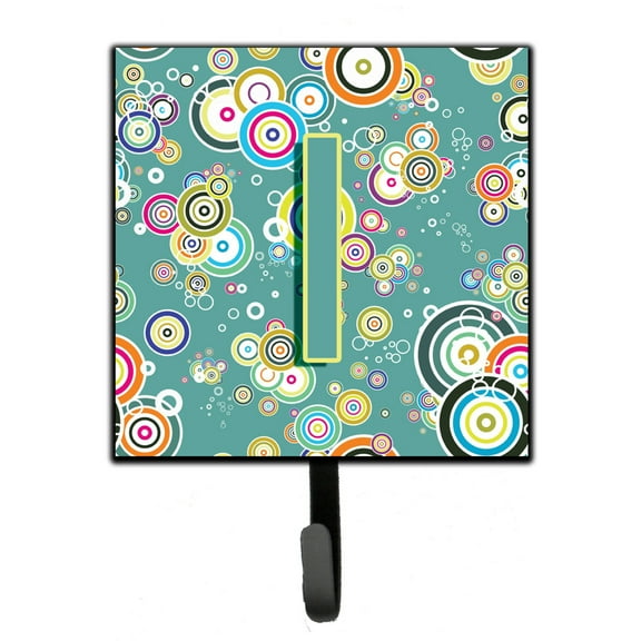 Letter I Circle Circle Teal Initial Alphabet Leash or Key Holder