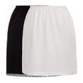 thumbnail image 3 of Ladies Lace Elastic Cling Resistant Underskirt Petticoat Half Waist Skirts White -ayane, 3 of 5