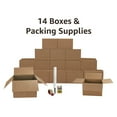 thumbnail image 4 of UBMOVE Moving Kit, Foldable Single Wall Moving Boxes & Supplies, 14 Count, 1 Pack, 4 of 9