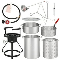 Propane Outdoor Fryer Kit Aluminum Frying/Boiling Turkey Fryer Pot 30QT 4 Piece Set