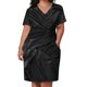 thumbnail image 3 of Vestido de fiesta negro arrugado con bolsillos sueltos para mujer, vestidos de graduación, vestidos para mujer 2025, 3 of 7