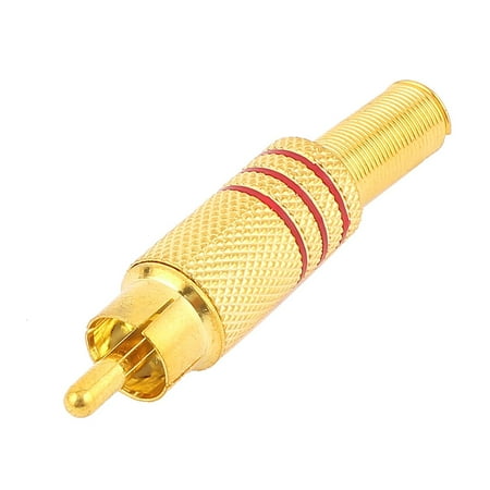 RCA Male Plug Jack Audio Video Cable Connector Adapter Coupler Spring End