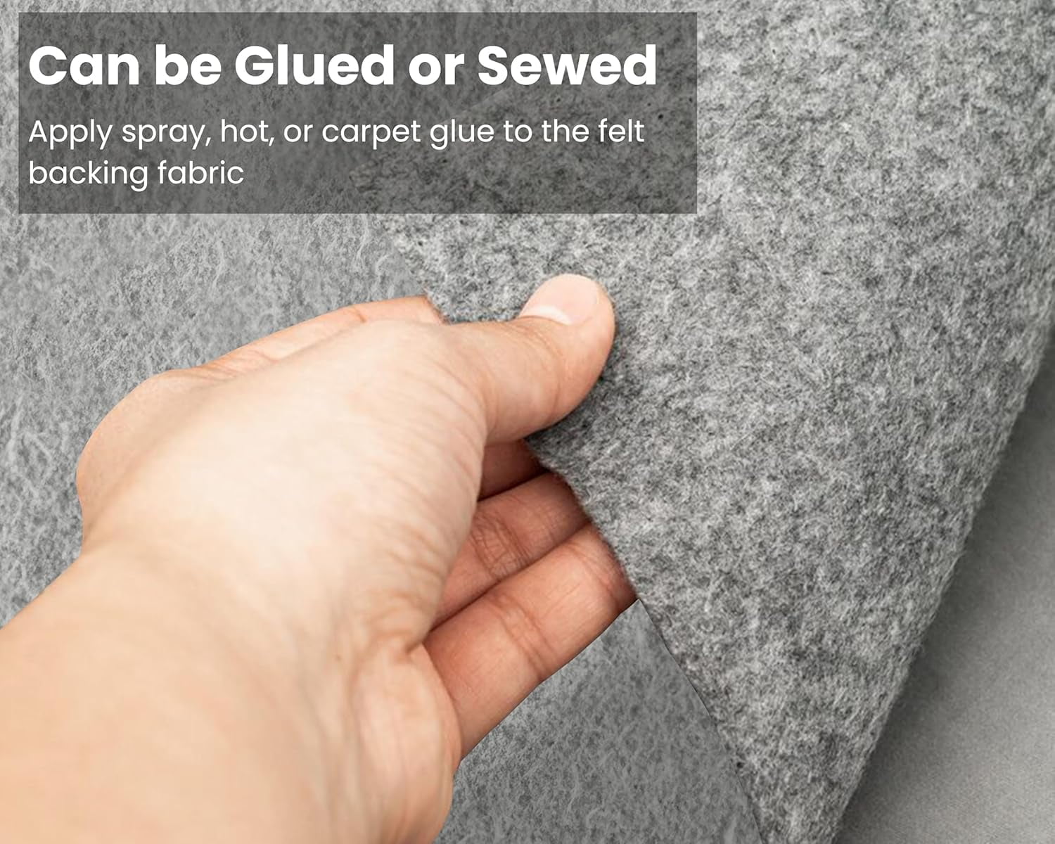 80" x 80" Felt Fabric by The Yard - Ideal for Tufting and Crafting Projects - 1.6mm Thick Acrylic Felt Roll 6.6x6.6 ft