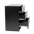 thumbnail image 2 of Side Table, MDF Wood Nightstand 3-Drawer Dresser Black, 2 of 6