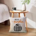 thumbnail image 2 of Autumn Fall Pillow Covers 18x18 Set of 2 Black Buffalo Plaid Check Pumpkin Maple Leaves Farmhouse Decorative Cushion Cover Autumn Harvest Throw Pillow Cases for Sofa/Couch/Porch, 2 of 6