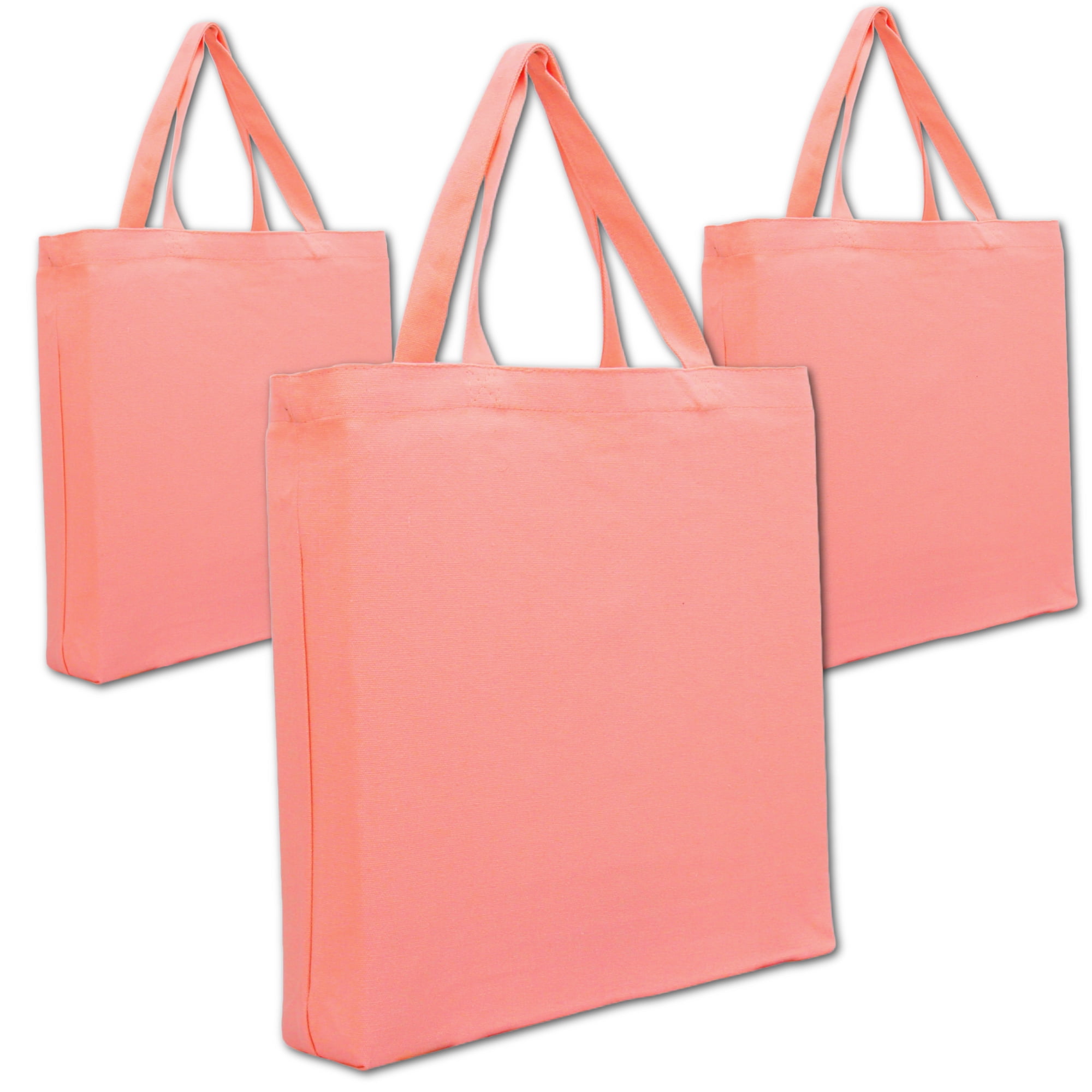3Pcs/Lot Ready To Ship Natural Color Cotton Canvas Tote Bag with