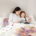 thumbnail image 5 of Erosebridal Cartoon Horse Unicorn 7pcs Bedding Comforter Set,Colorful Cute Floral Queen Bedding Sets For Kids Girls,Reversible, 5 of 7