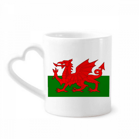 

Wales National Flag Europe Country Mug Coffee Cerac Drinkware Glass Heart Cup