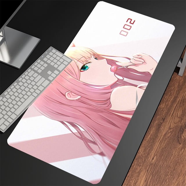 Alfombrillas de ratón para juegos Zero Two alfombrilla de ratón grande alfombrillas de escritorio grandes alfombrilla de ratón de goma antideslizante alfombrillas de teclado grandes LIUWENJING unisex
