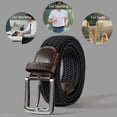 thumbnail image 6 of Timarkment  Mens Belt Stretch Braided Black Men’s Belt Woven Nylon Elastic Men Belts for Jeans, 6 of 7