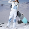 thumbnail image 2 of EINCcm Snowboarding Trousers Windproof Waterproof One-Piece Patchwork Skiing Women Warm Outdoor Sports Bib Pants for Snow Sports, 2 of 6