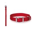 thumbnail image 3 of Bright Red Dog Collars Double Thick Nylon Strong Metal Buckle Heavy Duty (19 to 22 Inch), 3 of 7