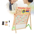 thumbnail image 4 of Drawing Board, Art Easel Whiteboard Wooden  Multifunctional Double Sided  For Arithmetic Calculation Graffiti For Writing, 4 of 8