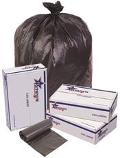60 gal Renown REN16020-CA Trash Can Liners 22 mil 38 x 60 Pack of 6 Black Roll of 25 