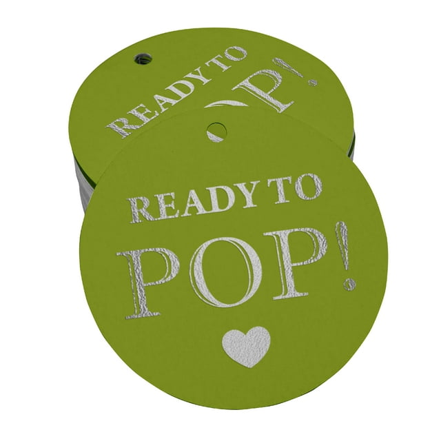 Inkdotpot Silver Foil Paper Hang Tags Ready To Pop Baby Shower Favor Tags 50 Pieces