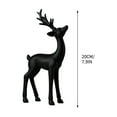 thumbnail image 2 of ZZkhGO European-style Deer Statue, Imitation Metal Entryway Decor, Weather-resistant Outdoor Sculpture for Garden Porch, 2 of 2