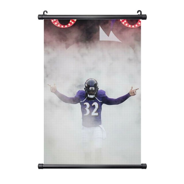 Cuadro colgante de PVC negro personalizado del equipo de fútbol de los Ravens, varios tamaños, decoración de interiores, cuadro para colgar en la pared, cuadro decorativo para mesita de noche