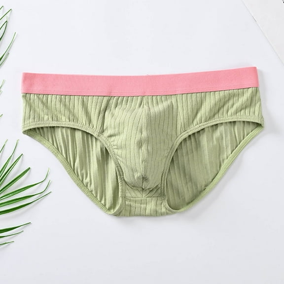 Miqool Mens Ribbed Cotton Briefs Underwear No Fly Covered Waistband Pouch Breathable Super Soft Comfort Underpants