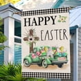 thumbnail image 4 of Happy Easter House Flag 28 x 40 Double Sided,Buffalo Plaid with Truck Cross Rabbit Eggs Yard Flags for Outdoor,Holiday Decorative House Flag,Seasonal Decor for Spring Farmhouse, 4 of 6