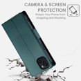 thumbnail image 7 of Compatible with iPhone 15 Wallet Case, Classic PU Leather Flip Folio Case with Card Holders Kickstand [Shockproof TPU Inner Shell] Phone Cover for iPhone 15, Darkgreen, 7 of 7