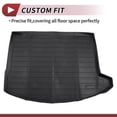 thumbnail image 3 of Unique Bargains 1 Pc Cargo Liner Rear Trunk Mat for Ford Escape 2013-2019 Rear Trunk Cargo Luggage Boot Tray Mat Black TPE Long Grid Pattern, 3 of 7