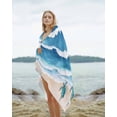 thumbnail image 2 of Blue Coastal Beach Towels Oversized Super Absorbent, Sea Turtle Summer Beach Waves Nautical Lightweight Bath Towel Quick Dry Sets For Bathroom/Pool/Rv Camping/Beach Play/Gym Room/Picnic 30"x60", 2 of 8