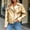 Gold, variant on Women's Faux Leather Moto Jacket Long Sleeve Zip-Up Biker Coat | Round Neck Casual Outerwear for Fall Street Style and Weekend Motorcycle Rides