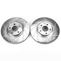 Power Stop EBR838XPR Evolution Drilled & Slotted Rotors -Front