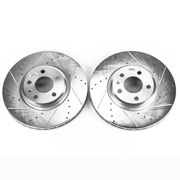 Power Stop EBR838XPR Evolution Drilled & Slotted Rotors -Front