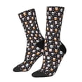 thumbnail image 1 of Fotbe Snowflake Cream Hot Cocoa Calcetas Largas con Estampado para Hombre y Mujer – Calcetas de Compresión Transpirables y Elásticas, Viajar y Uso Diario Talla 5-11, 1 of 6