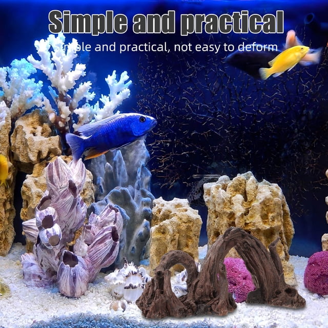 unbranded De Acuario Con De Madera Artificial Para Paisajismo Acuático