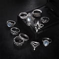 thumbnail image 4 of Fiudx Anillos Bohemios, Elegantes Anillos de Cristal Apilables para Nudillos, Diseño Único de Aleación con Juego de 11 Piezas, Accesorio de Moda para Bodas o Viajes, Regalo Perfecto para Mujeres., 4 of 6
