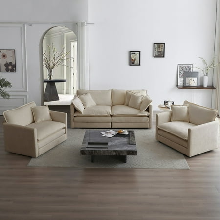 sofa set with arm chairs product